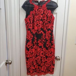 Red lace dress